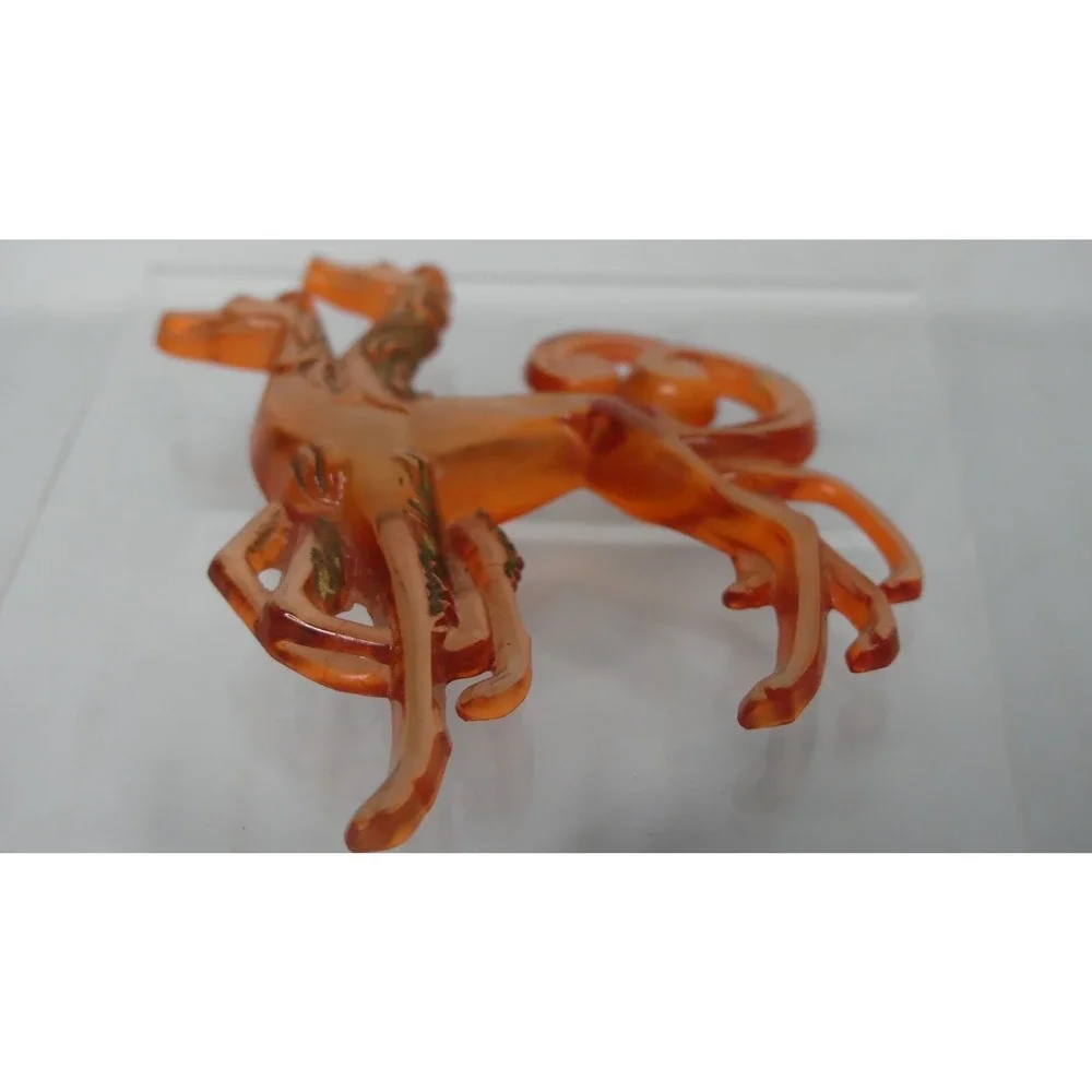 Art Deco Celluloid Russian Wolfhound 3" Brooch Lucite Borzoi Vintage Pin - Picture 3 of 11